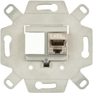 DIGITUS Professional DN-93832 Faceplate - Acrylonitrile Butadiene Styrene (ABS), Die-cast Metal - White, Pure White - 1 - 