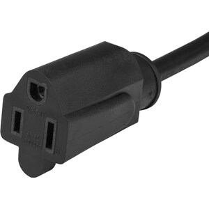 StarTech.com Cable de 0.45m de Extensión de Alimentación de Computadora, Plano NEMA 5-15P a NEMA 5-15R, Extensión de Toma,