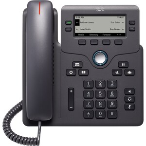 Cisco 6851 Telefone IP - 3 Multiple Conferencing - Montagem em parede, Secretária - Carvão - 4 x Total Line - VoIP - 8,9 c