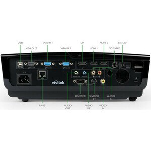 Vivitek D963HD PLUS 3D DLP Projector - 16:9 - Black - 1920 x 1080 - Rear, Front, Ceiling - 1080p - 2500 Hour Normal Mode -
