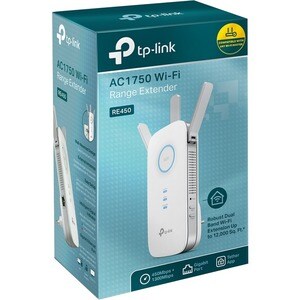 TP-Link RE450 IEEE 802.11ac 1,71 Gbit/s Drahtloser Range-Extender - 2,40 GHz, 5 GHz - 1 x Netzwerk (RJ-45) - Gigabit-Ether
