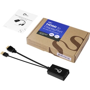 SIIG HDMI to DisplayPort 4K Ultra HD Converter - 9.80" DisplayPort/HDMI/USB A/V Cable for Notebook, Monitor, Audio/Video D