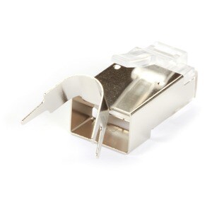 Black Box CAT6A RJ 45 Modular Plug Shielded 200 Pack - 200 - 1 x RJ-45 Network Male - Shielding - Clear - TAA Compliant