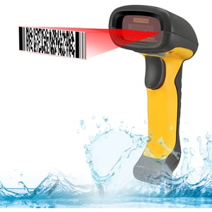 Adesso NuScan 5200TU- Antimicrobial & Waterproof 2D Barcode Scanner - Cable Connectivity - 12" Scan Distance - 1D, 2D - CM