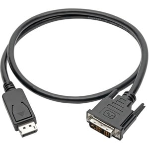 Tripp Lite DisplayPort to DVI-D Adapter Cable DP w/ Latches M/M 1080p 3ft 3' - DisplayPort/DVI-D for Projector, Ultrabook,