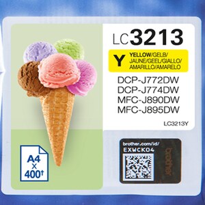 Brother LC3213Y Original High Yield Inkjet Ink Cartridge - Yellow - 1 Pack - 400 Pages