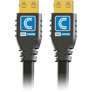 Comprehensive Pro AV/IT 18G 4K High Speed HDMI Cable with ProGrip 35ft Black (active) - 35 ft HDMI A/V Cable for Audio/Vid