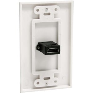 StarTech.com Single Outlet Female HDMI Wall Plate White - 1-gang - White - 2 x HDMI Port(s) - 1