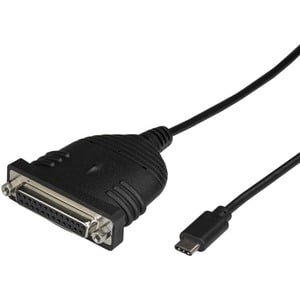 StarTech.com USB C to Parallel Printer Cable - USB to DB25 - Printer Cable Adapter - USB C Printer Cable - Bus Powered - 1