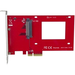 StarTech.com U.2 to PCIe Adapter for 2.5" U.2 NVMe SSD - SFF-8639 PCIe Adapter - x4 PCI Express 4.0 - NVMe PCIe Adapter - 