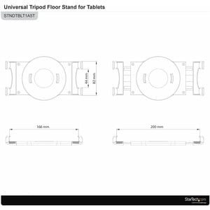 StarTech.com Adjustable Tablet Tripod Stand - For 6.5" to 7.8" Wide Tablets - Height adjustable from 29.3" to 62" (74.5 cm