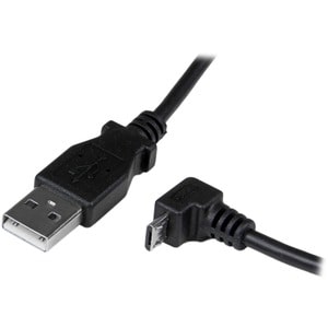 StarTech.com 2m Micro USB Cable - A to Down Angle Micro B - 2 m USB/USB Micro-B Data Transfer Cable for Smartphone, Digita