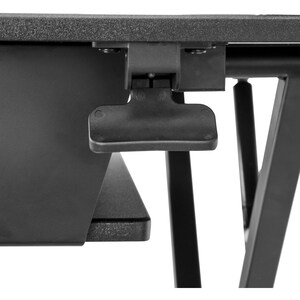 StarTech.com Sit Stand Desk Converter - Keyboard Tray - Height Adjustable Ergonomic Desktop/Tabletop Standing Desk - Large