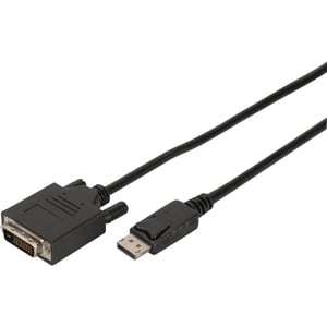 Digitus 2 m DisplayPort/DVI-D Videokabel - 1 - Cable for Monitor, HDTV - Unterstützt bis zu2560 x 1600 - Abschirmung - Nic