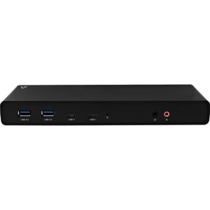 V7 UCDDS-1E USB Type C Docking Station for Desktop PC/Notebook/Monitor - 65 W - Black - 6 x USB Ports - 4 x USB 3.0 - USB 