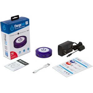 ChargeHub X7 - 7 Port USB Charger - 1 Pack - 24 V DC Input - 5 V DC/8.80 A Output PURPLE 2.4AMPS/PORT 8.8AMPS OVERALL