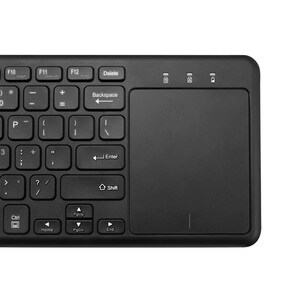 Adesso Wireless Keyboard with Built-in Touchpad - Wireless Connectivity - RF - 30 ft - 2.40 GHz - USB Interface - 78 Key(s