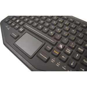 Gamber-Johnson BT-870-TP Keyboard - Wired/Wireless Connectivity - USB Interface - TouchPad - QWERTY Layout - Industrial Si