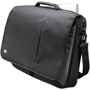 Case Logic VNM-217 Carrying Case (Messenger) for 17" Notebook, Accessories, Mouse, iPod, Cell Phone, Pen - Black - Dobby N