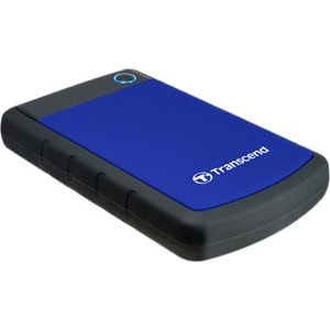 Transcend StoreJet Tragbar Festplatte - 2,5" Extern - 4 TB - SATA - Blau - USB 3.0 - 256-bit Verschlüsselungsstandard - 3 