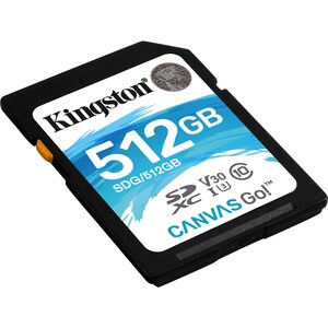 Kingston Canvas Go! 512 GB Class 10/UHS-I (U3) SDXC - 90 MB/s Read - 45 MB/s Write