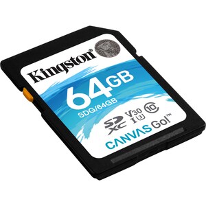 Kingston Canvas Go! 64 GB Class 10/UHS-I (U3) SDXC - 90 MB/s Read - 45 MB/s Write