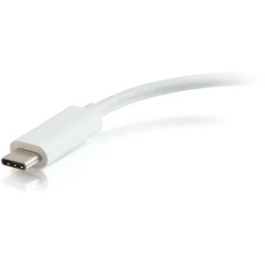 C2G USB C to Ethernet Adapter with Power Delivery - USB 3.1 Type C - 1 Port(s) - 1 - Twisted Pair WHITE