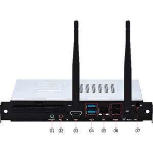 Viewsonic VPC12-WPO-2 Digital-Signage-Gerät - Core i5 2,40 GHz - 8 GB - 128 GB HDD - USB - HDMI-Kabel - Seriell - Wireless