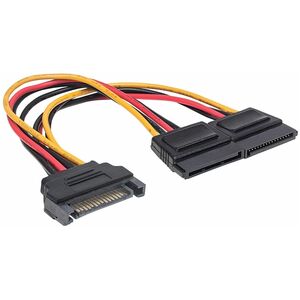 CABLE CORRIENTE INT. HDD SATA 1M - 2H - Para Fuente de alimentación - SATA / SATA - 18 Medida - 300 V CC - Negro, Naranja,