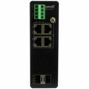 Unmanaged Hardened Gigabit Ethernet PoE+ Switch 4 10/100/1000Base-T Ports + 2 100/1000Base-X SFP Slots - Hardened Unmanage
