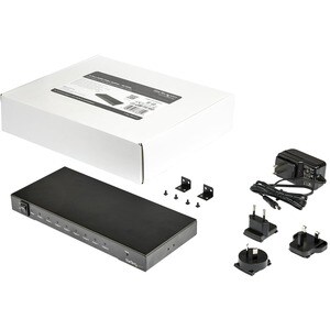 StarTech.com 8 Port 4K 60Hz HDMI Splitter - HDR Unterstützung - 7.1 Surround Audio Sound - 3840 × 2160 - 1 x HDMI Ein - 8 