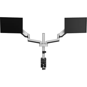 V7 DM1DTA-1E Mounting Arm for Monitor - Silver - Height Adjustable - 2 Display(s) Supported - 81.3 cm (32") Screen Support