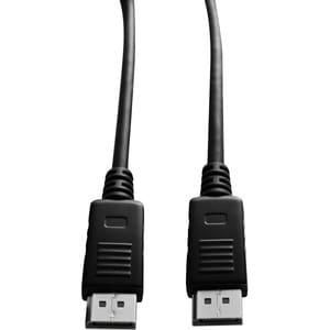 Câble A/V V7 V7DP2DP-6FT-BLK-1E - 2 m DisplayPort - pour Périphérique audio/vidéo - 21,6 Gbit/s - Blindé - 30 AWG - Noir