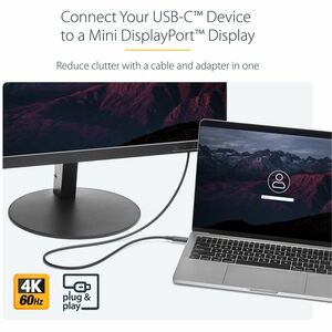StarTech.com CDP2MDPMM1MB. Kabellänge: 1 m, Anschluss 1: USB Typ-C, Anschluss 2: Mini DisplayPort. Konformitätsbescheinigu