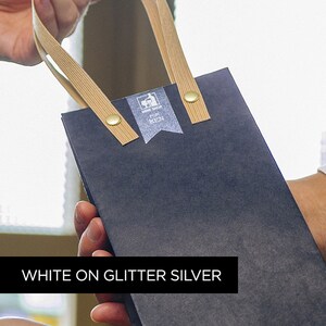 Brother TZe Premium Multipurpose Label - 12 mm Width - Rectangle - Premium Glitter Silver