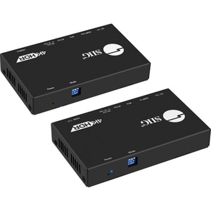 SIIG 4K HDR HDMI 2.0 HDBaseT Extender Over Single Cat5e/6 with RS-232 & IR - 100m - Bi-directional IR Sensors - TAA Compliant