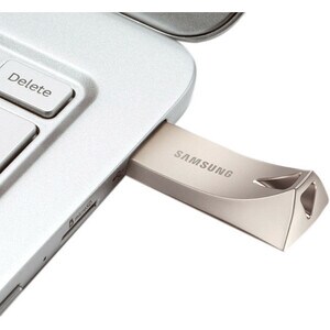 Samsung USB 3.1 Flash Drive BAR Plus 128GB Champagne Silver - 128 GB - USB 3.1 - Champagne Silver - 5 Year Warranty