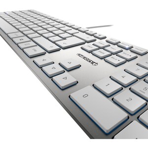 Clavier CHERRY KC 6000 SLIM - Câble Connectivité - USB Interface - Français - Argenté - SX Pavé Numérique - 105 Touche(s) 
