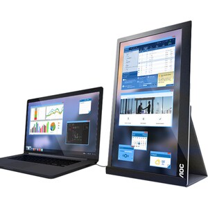 AOC I1601FWUX 16" Class Full HD Monitor LCD - 16:9 - Prata - 39,6 cm (15,6") Viewable - LED Backlight - 1920 x 1080 - 262.