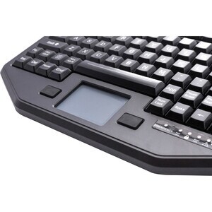 Gamber-Johnson Keyboard - Cable Connectivity - USB Interface - TouchPad - 88 Key(s) - Emergency Hot Key(s)