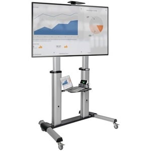 Tripp Lite Mobile Flat-Panel Floor Stand - 60" - 100" TVs and Monitors, Heavy-Duty - Up to 100" Screen Support - 220 lb Lo