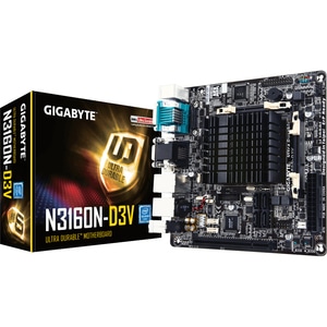 Gigabyte Ultra Durable GA-N3160N-D3V Desktop Motherboard - Intel Chipset - Socket BGA-1170 - Mini ITX - Intel Celeron N316