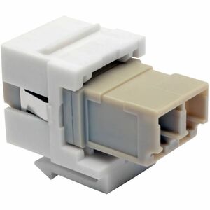 Eaton Tripp Lite Series Duplex Multimode Fiber Coupler, Keystone Jack - LC to LC, White - 2 x LC Network Female - White