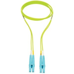 Eaton Tripp Lite Series 100G Duplex Multimode 50/125 OM5 Fiber Optic Cable, Lime Green, LC/LC, 1 m (3.3 ft.) - Fiber Optic