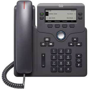 Telefono IP Cisco 6851 - A filo - A filo - Charcoal - 4 x Linea totale - VoIP - 2 x Rete (RJ-45) - PoE Ports