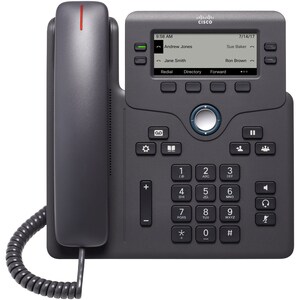 Cisco 6851 Telefone IP - Carvão - 4 x Total Line - VoIP - 2 x Rede (RJ-45) - PoE Ports
