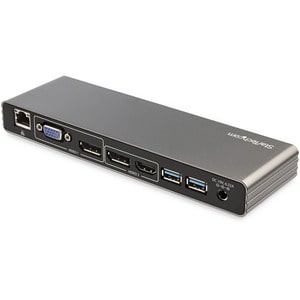 StarTech.com Thunderbolt 3 Dock - Dual 4K 60Hz Monitor TB3 Docking Station with DisplayPort, HDMI & 1080p VGA - 85W Power 