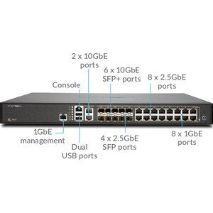SonicWall NSA 6650 High Availability Network Security/Firewall Appliance - 18 Port - 1000Base-T, 10GBase-X, 10GBase-T - Gi