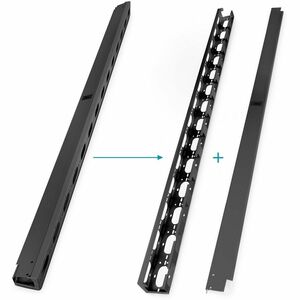 Digitus Kabelführung - Schwarz - 2 Stück Paket - Kabelkanal - 42U Rack Height - Blech