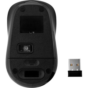 V7 MW100-1E Maus - Funkfrequenz - USB - Optisch - 4 Taste(n) - Schwarz - Kabellos - 2,40 GHz - 1000 dpi Auflösung - Symmet